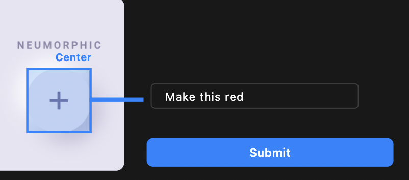 Annotating a widget with an instruction